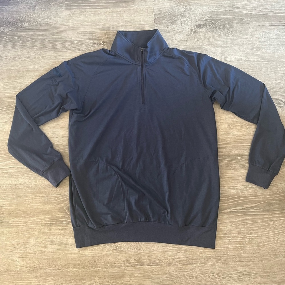Travis Mathew Quarter Zip Size M Navy Blue Color